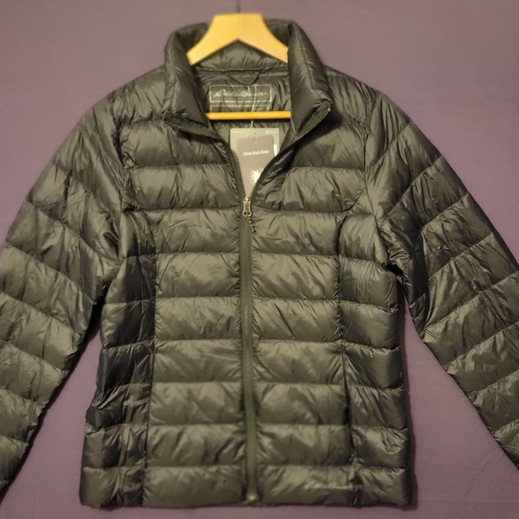 Eddie Bauer Womens Down Black Puffer Jacket. Size M - Picture 1 of 5